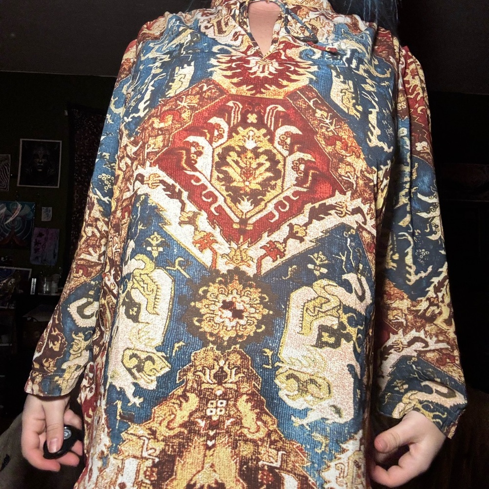 Bohemian Print Long Sleeve Blouse
